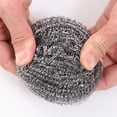 thumbnail image 5 of Set of 3 Stainless Steel Sponges for Metal Pot Multicolored, 5 of 5