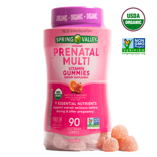 Spring Valley Sv Org Prenatal+iron Multi Veg Gumy 90