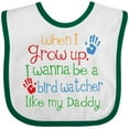 thumbnail image 3 of Inktastic Bird Watcher like Daddy Boys or Girls Baby Bib, 3 of 4