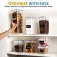 thumbnail image 3 of Shazo 7PC Food Storage Containers with Lids, Airtight Food Storage Containers Set for Pantry Organization, BPA Free Kitchen Canisters for Flour Sugar Pasta Cereal, Stackable Kitchen Storage Container, 3 of 9