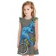 thumbnail image 1 of Fotbe Fun Riding Dinosaur Vestido de Dormir para Niñas de 3 a 10 Años, Mangas Cortas, Estilo Princesa, Pijama Camisón con Mangas Voladas-Large, 1 of 6