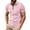 Pink, variant on Mens Polo Shirt Summer Button Collar T Shirt Short Sleeve Casual Sport Tee Graphic Top Black L