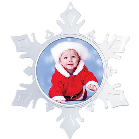 Snapins 2.875" Snowflake Photo Ornaments - Pack of 100