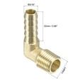 thumbnail image 2 of Uxcell Brass Hose Barb Fitting Elbow Male Threaded Right Angle Pipe Connector 5/16", 2 of 7