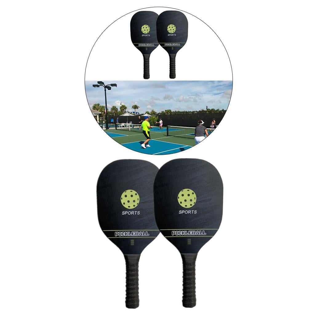 DimyFew Pickleballs Rackets Wood Wide Body Equipment Portable Set Racquet for Indoor Outdoor Set 1