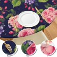 thumbnail image 4 of Pioneer Flower Floral Print Pattern Round Fitted Tablecloth with Elastic Edge,Dining Table Cover Waterproof,Outdoor Round Tablecloth for Camping,Dining,Indoor and Outdoor, 4 of 7
