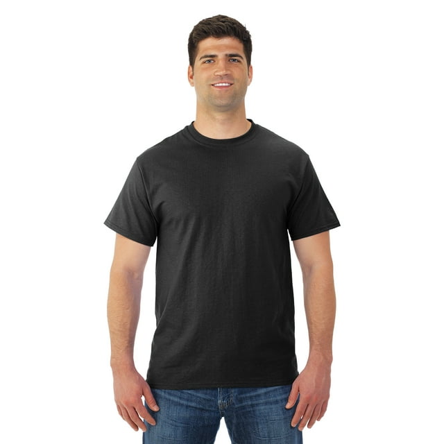 Jerzees T-Shirt à Manches Courtes pour Hommes DRI-POWER Active, 3X, Noir