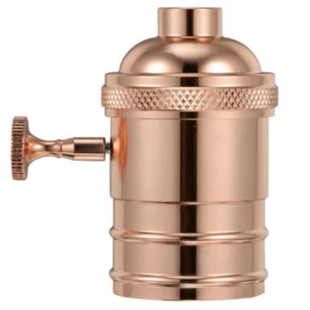 Perilla de interruptor de aluminio fundido a presión con tapa de lámpara y tornillo