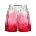 thumbnail image 4 of BRGZLK Women's Ultra-Soft Athletic Shorts Summer Trendy Tie Dyeprint Lace Up Elastic Jogger Sports Casual Shorts with Pocket Red XXL, 4 of 5