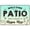 Welcome to our Patio, variant on Patio Rules Sign Rustic Porch Metal Signs Retro Wall Art Decor for Home Patio Porch Front Door Farmhouse Garden Deck 12x8 Inch Aluminium Hanging Plaque