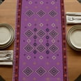 thumbnail image 5 of Table Runners 120 Inches Long Dress Scarves, Purple Boho Farmhouse Coffee/Dining/Kitchen Table Runner for Living Room, Country Abstract Geometric Ethnic Aesthetic 13x120 Inch, 5 of 9