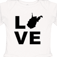 thumbnail image 4 of Inktastic Love West Virginia Boys or Girls Long Sleeve Baby Bodysuit, 4 of 5
