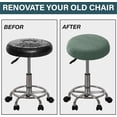 thumbnail image 6 of NOGIS 12" Round Bar Stool Cover, 2 Pack Elastic Bar Stool Cover Washable Seat Cushion for Diameter 12"-14" Chair, Lawn Green, 6 of 7