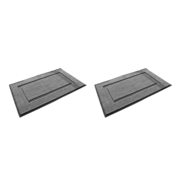 Alfombrilla para baño Naiovety cómoda y elegante resistente al agua y duradera antideslizante gris oscuro 40*60cm 2Conjunto