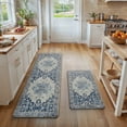 thumbnail image 2 of KUETH Kitchen Mats for Floor, Kitchen Rug with Anti Fatigue, Non Slip Washable Kitchen Rug, Set of 2 Kitchen Mat 17"x47"+17"x30", Runner Rug with Waterproof for Bathroon and Bedroom, 2 of 8
