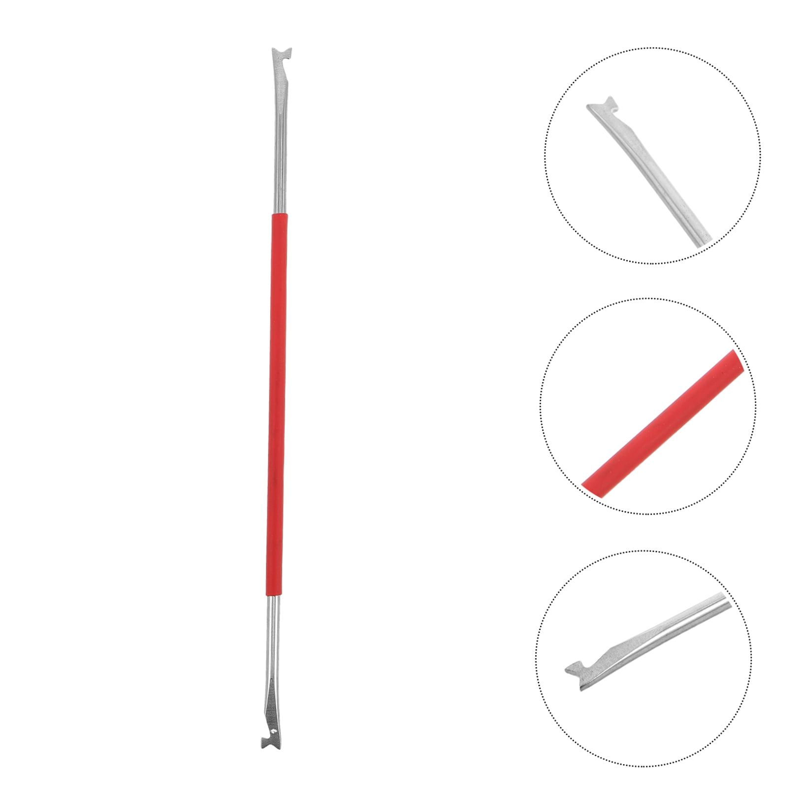 OUNONA Red Metal & Plastic Wind Instrument Repair Kit with Double-Headed Tools, 2-Piece Set for Convenient Maintenance & Fixing