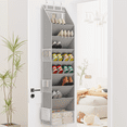thumbnail image 6 of Criusia Over the Door Shoe Organizer, Hanging Shoe Storage with Deep Pockets ,Ideal for Sneakers, Heels, Boots, Fits 16-24 Pairs of Shoes, Gray, 6 of 8
