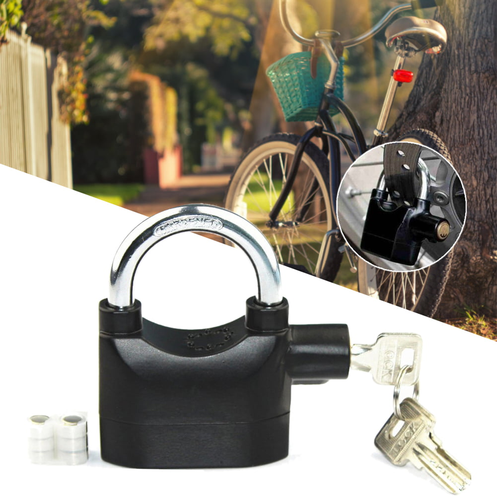 Alarm Heavy Duty Padlock Loud Siren Bicycle Shed Motion Sensor Security 110 Lock 
