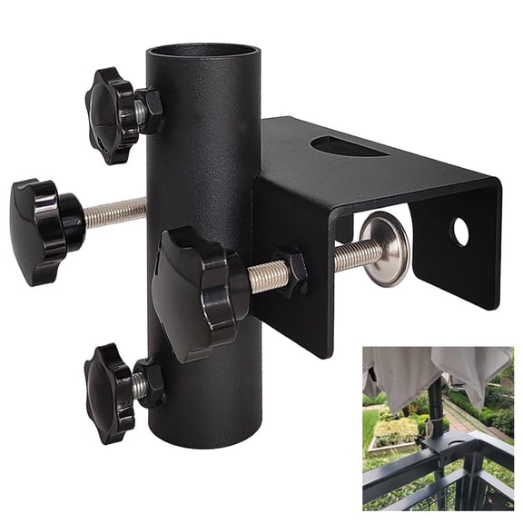 VANROUG Heavy Duty Parasol Holder Patio Umbrella Stand Mount Umbrella Stand Bench Buddy Umbrella Holder Fixed Clip Umbrella Clamp for Deck,Chair,Desk,Dock,Beach Courtyard Balcony,Boats,Tailgates