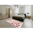 thumbnail image 4 of Ahgly Company Indoor Square Abstract Light Coral Pink Abstract Area Rugs, 5' Square, 4 of 6