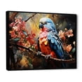thumbnail image 2 of Designart "Parrot Flyers In A Dreamland" Parrot Floater Framed Canvas Prints, 2 of 5