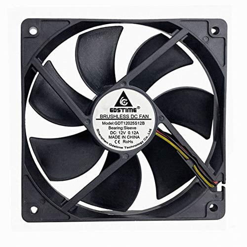 GDSTIME 120mm x 120mm x 25mm 12V 3PIN Brushless PC Computer CPU Cooling Fan