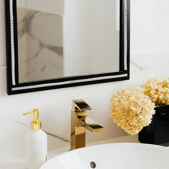 WHAMVOX 1 Roll Bendable PU Molding Trim Diy Installation And Splashproof Trim Molding For Picture Frames Wall Edges And Bathroom Mirrors