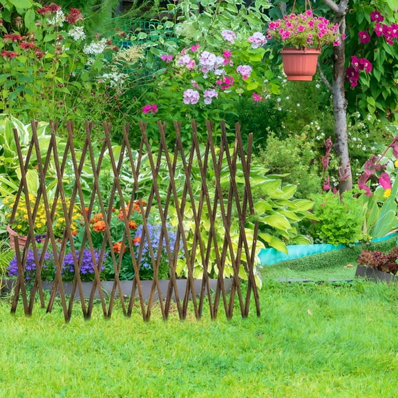 XIBUFE 2026 New Retractable Hanging Wooden Planter Trellis Frame Outdoor Wall Hanging Lattice Fence for Garden, Patio, Balcony, Yard
