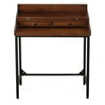 thumbnail image 1 of Carolina Classics Raleigh Rustic Top RTA Writing Desk in Chestnut/Black, 1 of 8