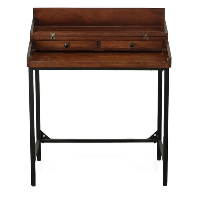 Carolina Bureau d'Écriture Raleigh Rustique en Châtaignier/noir