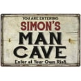 thumbnail image 1 of SIMON'S Man Cave Sign Rustic Garage Decor Gift 8x12 Metal 208120035407, 1 of 1