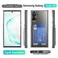 thumbnail image 2 of Nalacover Clear Wallet for Samsung Note 10 Plus Case, Rubber Shockproof Wallet Case with Card Holder Pocket, Slim Transparent Crystal Card Slot Phone Case for Samsung Galaxy Note 10 Plus, Clear, 2 of 9