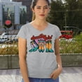 thumbnail image 4 of Dazzling Girl Women's V-Neck T-shirt Blessed and Lucky Cowgirl Cute South Vintage Retro American Heritage Tradition Tee, 4 of 7