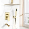 thumbnail image 3 of CASAINC Single-Handle 1-Spray Patterns 12 in. Ceiling Mount Tub and Shower Faucet in Brushed Gold (Valve Included), 3 of 5
