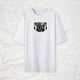 thumbnail image 1 of Camiseta de manga corta para mujer, cuello redondo, ajuste holgado, informal, elástica, moda de verano, camiseta básica para deportes, calle, viajes, senderismo S Yinane Camiseta para mujer, 1 of 8