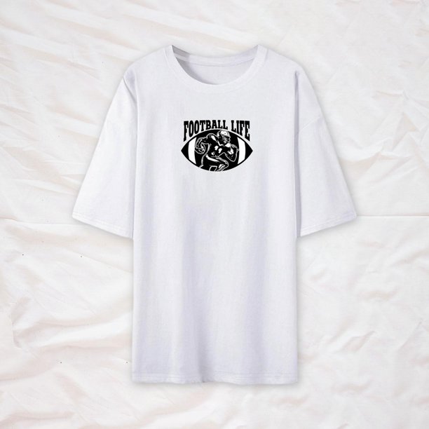 Camiseta de manga corta para mujer, cuello redondo, ajuste holgado, informal, elástica, moda de verano, camiseta básica para deportes, calle, viajes, senderismo S Yinane Camiseta para mujer