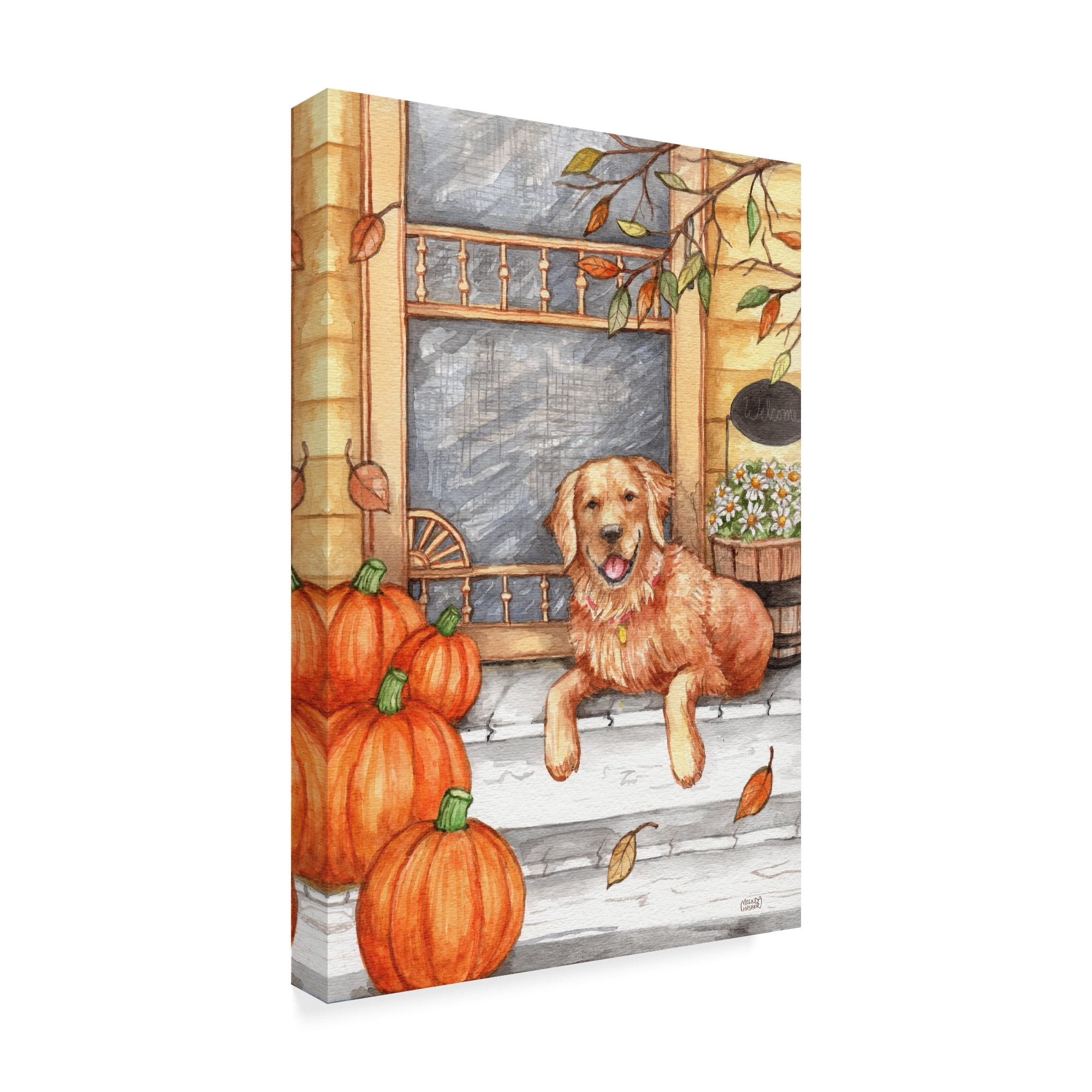 Trademark Fine Art 'Autumn Golden Welcome' Canvas Art by Melinda Hipsher