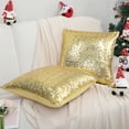 thumbnail image 3 of Unique Bargains 2Pcs Sequins Decorative Throw Pillow Cover 18" x 18" Gold, 3 of 8