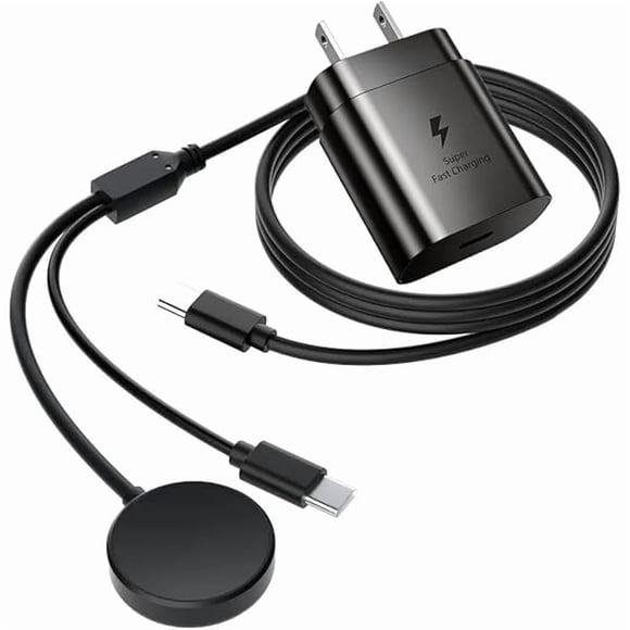 xixishop 2-in-1 for Galaxy Watch & Phone Charger, 25W USB-C Fast Charging, Compatible with Galaxy Watch 8/7/Ultra/6/5/4/3/Active2/1 & S24/S23/S22/21/20/iPhone 16