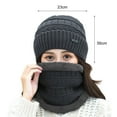 thumbnail image 5 of Skymirror 2Pcs/Set Women Hat Scarf Warm Neck Thicken Knitted Winter Hat Face Cover for Outdoor, 5 of 8
