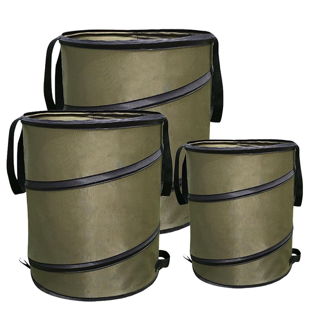 Grooy Collapsible Garden Waste Bag 24 Gallon Popup Bucket Reusable