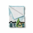 thumbnail image 2 of Garbage Truck Soft Flannel Fleece Throw Blanket, Truck on the Road with Houses on the Background Men Picking the Trash, Cozy Plush for Indoor and Outdoor Use, 60" x 80", Multicolor, by Ambesonne, 2 of 6