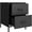 Black-2 Drawer, variant on Metal Nightstand 2 Drawer End Side Table Lockable Modern Locker Storage Cabinet For Living Room Bedroom Dorm 21.26"h X 15.75"w 15.75"d (2 Black)