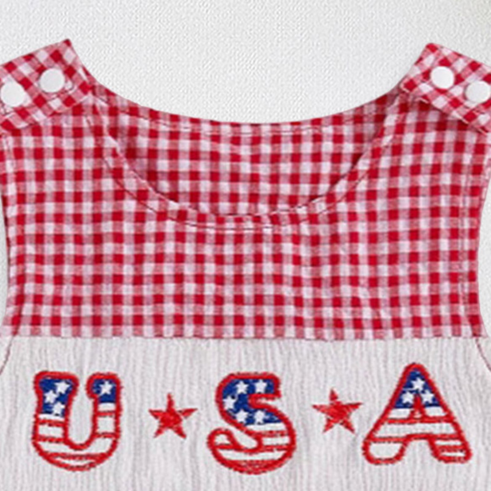 Povozer Toddler Boys Romper Bodysuits For Baby America 250 4th Of July Baby Clothes Newborn Girl Boy Smocked Bubble Romper Flag Overalls Infant First 4th Of July Outfit Size 6-12 Months,Hot Pink