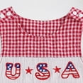 thumbnail image 5 of Pandaie 4th of July Baby Boy Girl Outfit Infant Sleeveless Plaid USA Romper Overall Shorts Toddler Happy Birthday Jumpsuit Clothes, 5 of 7