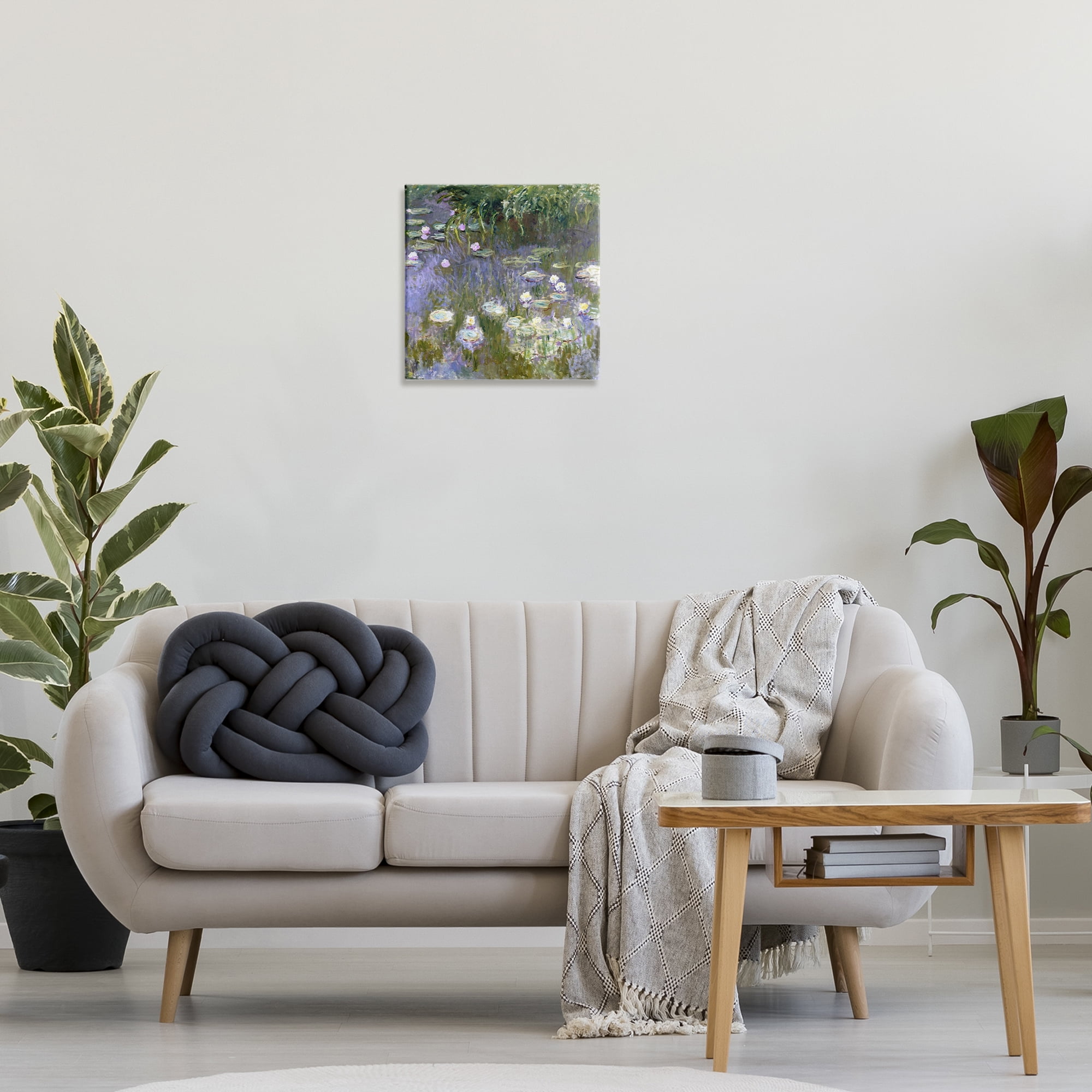 Stupell Industries Classic Monet White Water Lilies Landscape & Nature Painting Wrapped Canvas Art Print Wall Art, 17 x 17
