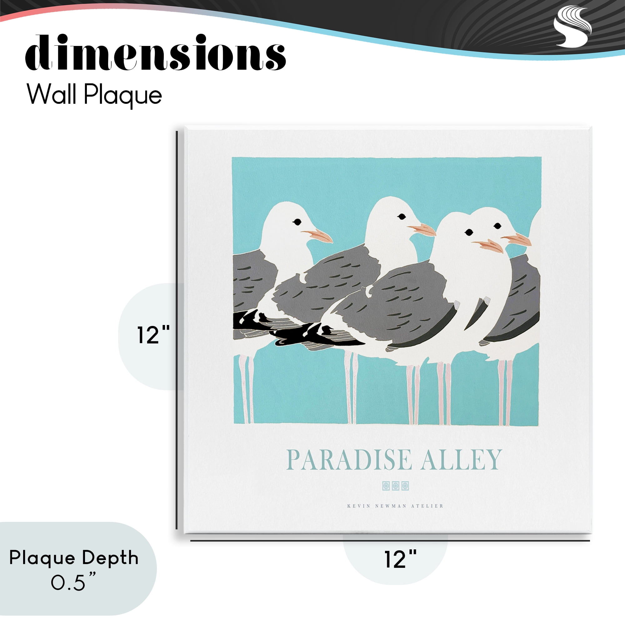 Stupell Industries Paradise Alley Seagull Gathering Wall Plaque Art, design by Jadei Graphics