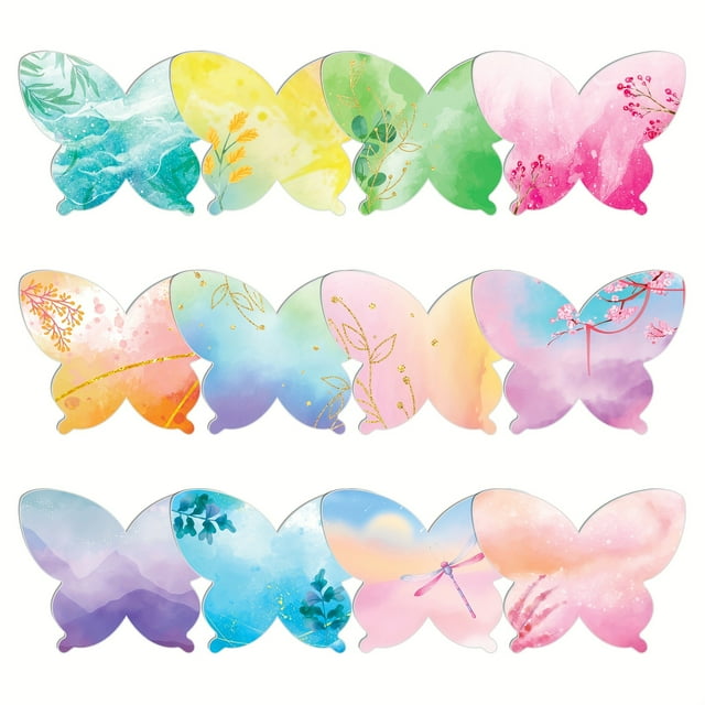 240pcs Butterfly Sticky Notes Notepad Self-Adhesive Writing Memo Pads For Office School Stationery Party Supplies