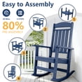 thumbnail image 6 of Patio Slat Rocking Chair Set of 2, HDPE Plastic Weather Resistant Porch Rocker, Navy Blue, 6 of 10