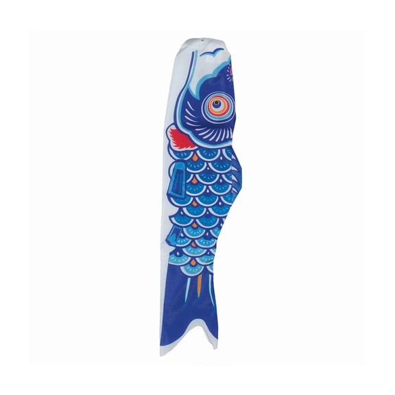 In the Breeze 4780 — Koi Fish Windsock, 24-Inch, Blue — Bright Koinobori Decoration